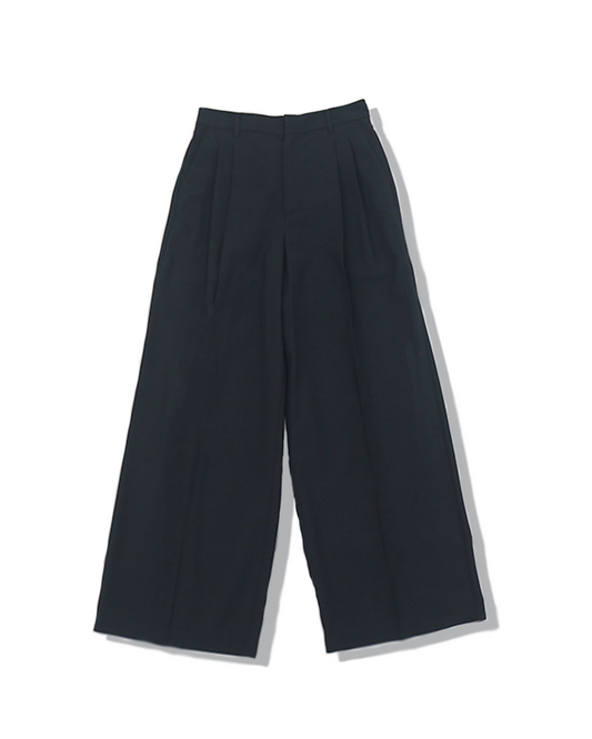 シャンブレータックワイドパンツ