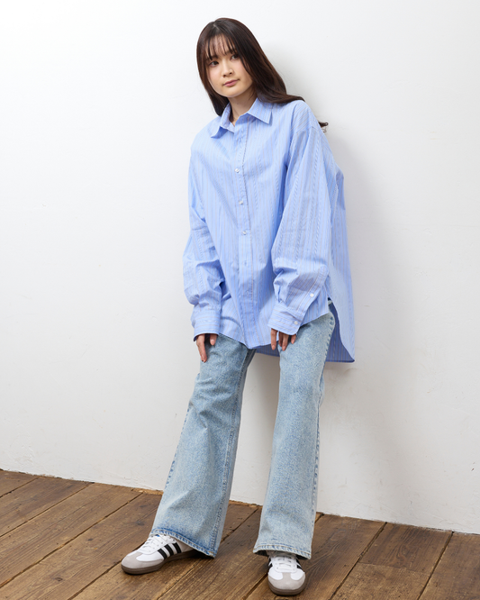 ストライプビッグシャツ