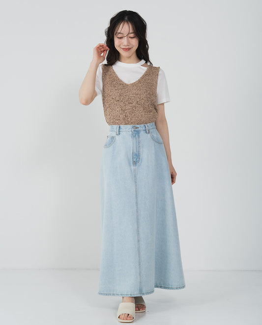 フレアデニムスカート