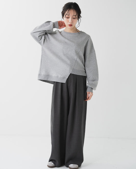 アシンメトリーデザインスウェット