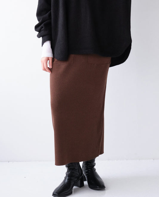 リブニットスカート