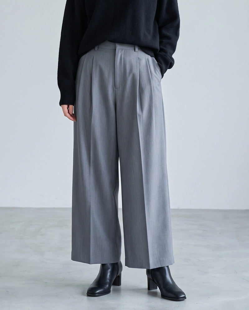 ボンディング裏フリースワイドパンツ