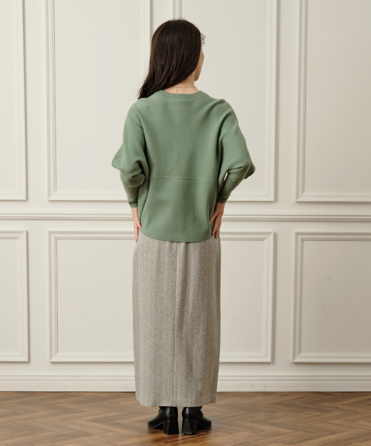 セージグリーン/ H：158㎝/ FREE  着用