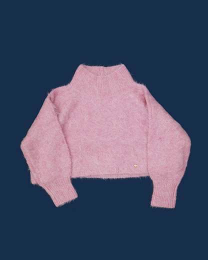 アルパカシャギーショートニット