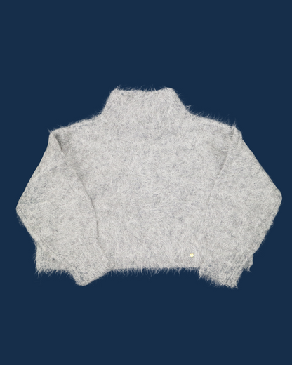 アルパカシャギーショートニット