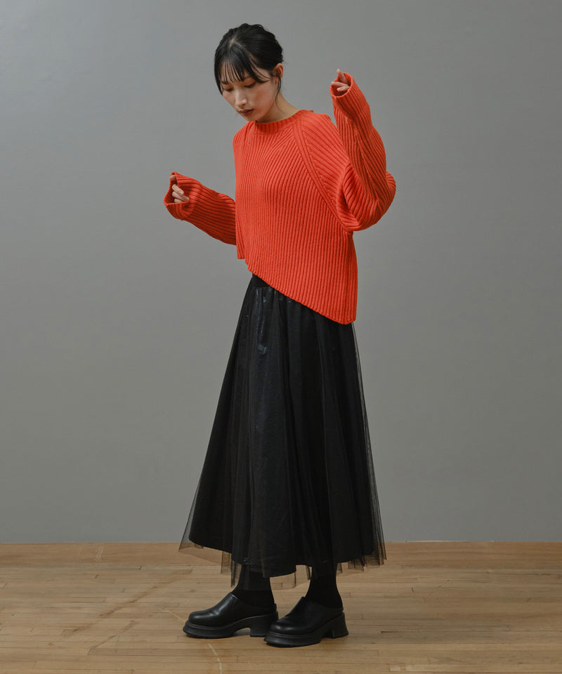 【予約商品】チュールレイヤードメタリックスカート