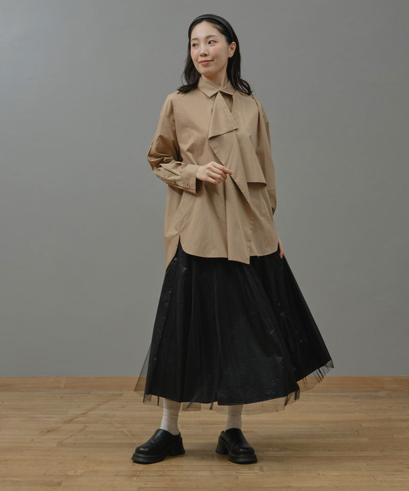 【予約商品】チュールレイヤードメタリックスカート