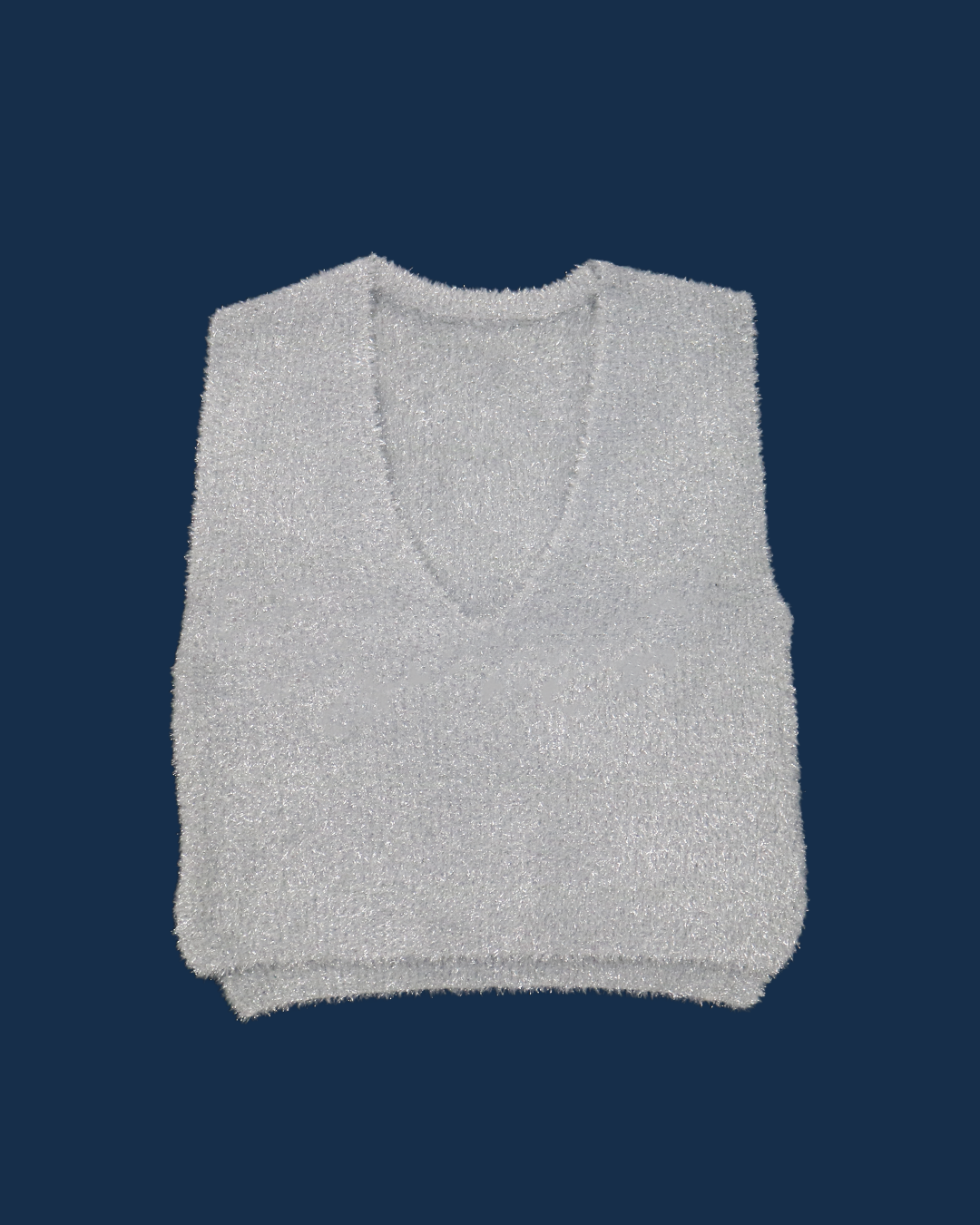 ラメシャギーニットベスト