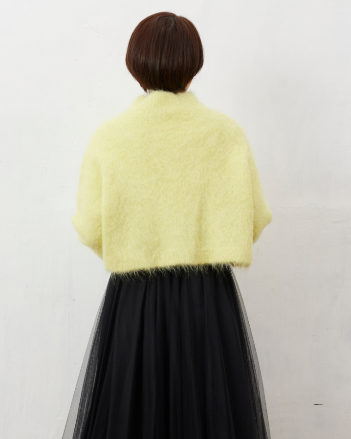 アルパカシャギーショートニット