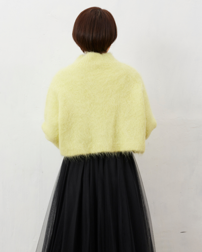 アルパカシャギーショートニット