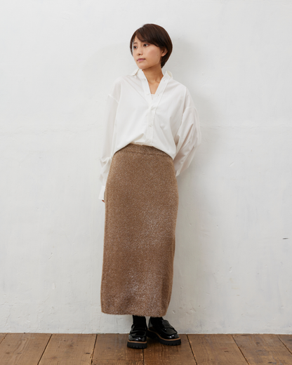 ラメシャギーニットスカート