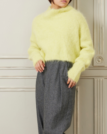 アルパカシャギーショートニット