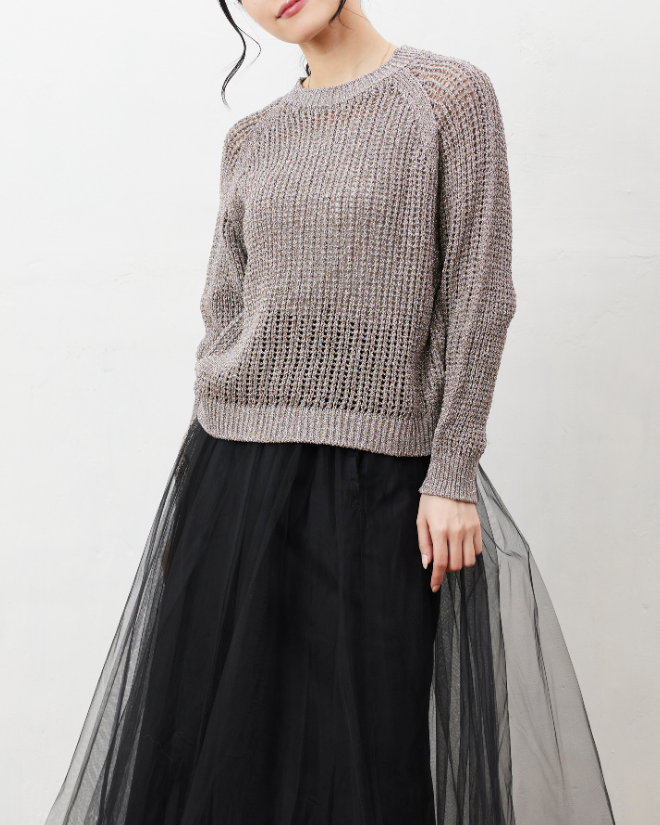 SUWAニットラメリリープルオーバー