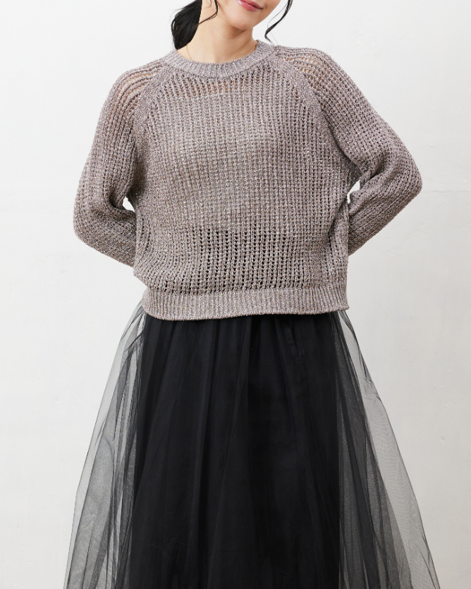 SUWAニットラメリリープルオーバー