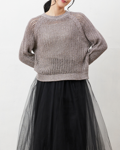 SUWAニットラメリリープルオーバー