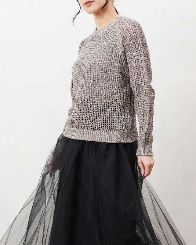 SUWAニットラメリリープルオーバー