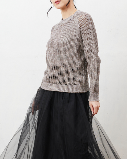 SUWAニットラメリリープルオーバー