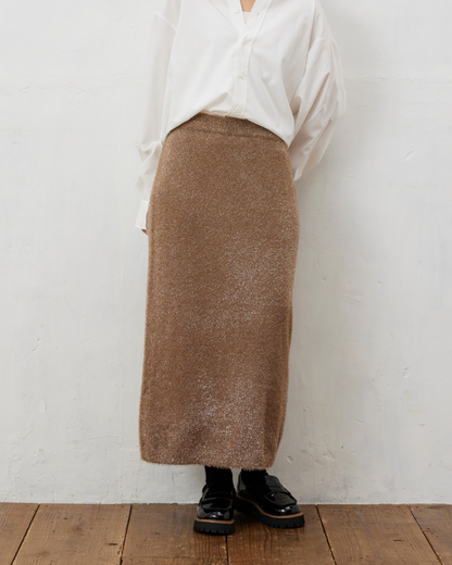 ラメシャギーニットスカート