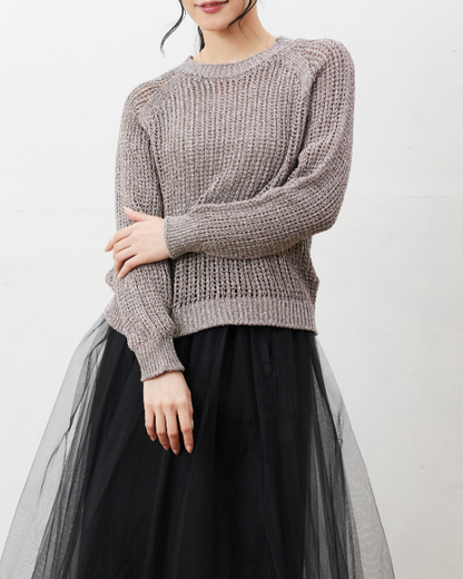 SUWAニットラメリリープルオーバー