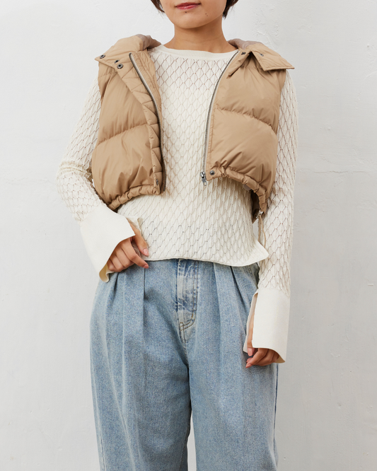 撥水ショートダウンベスト