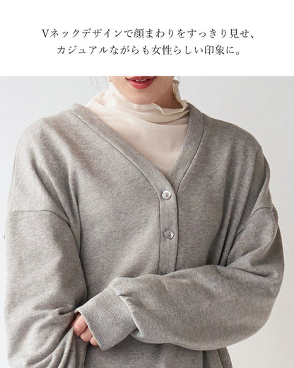 裏起毛Vネックワンピース