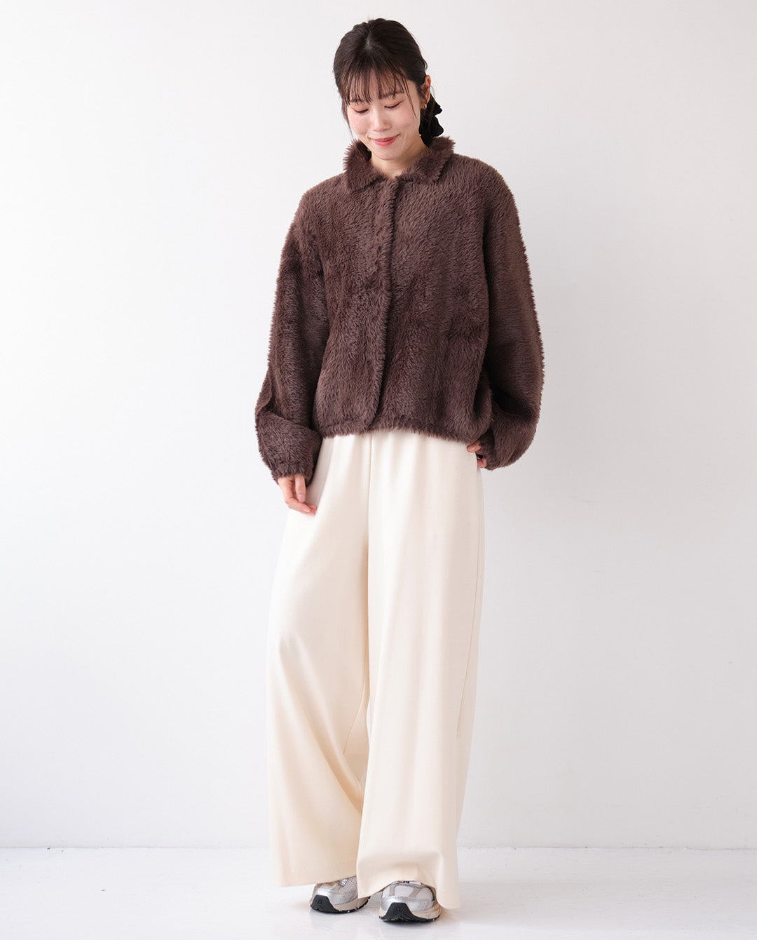 フェザーニットジャケット