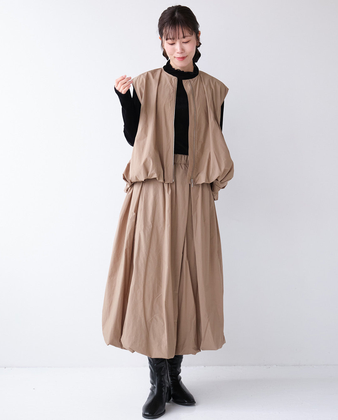 バルーンジップアップベスト