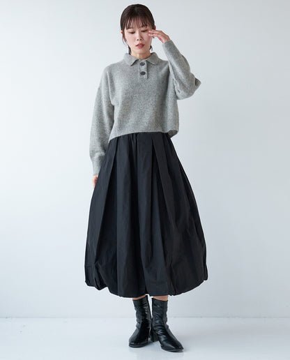 襟付きショートニット