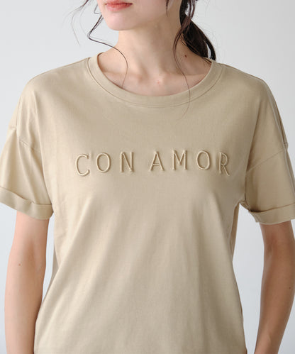 立体ロゴ刺繍Tシャツ