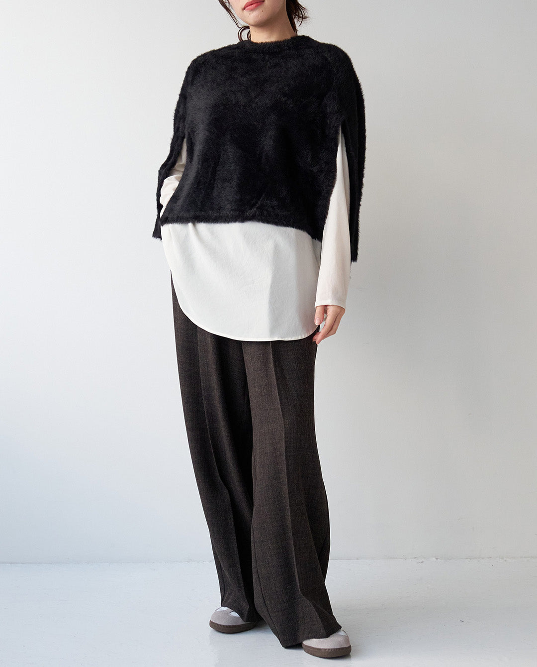 マニッシュタックワイドパンツ