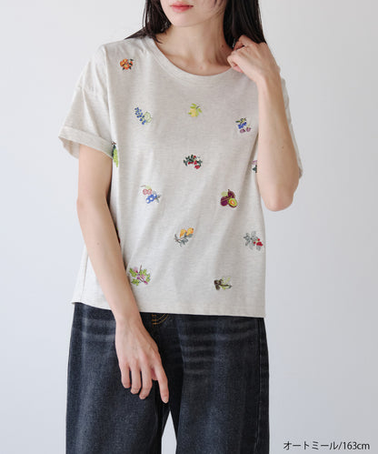フルーツ刺繍Tシャツ