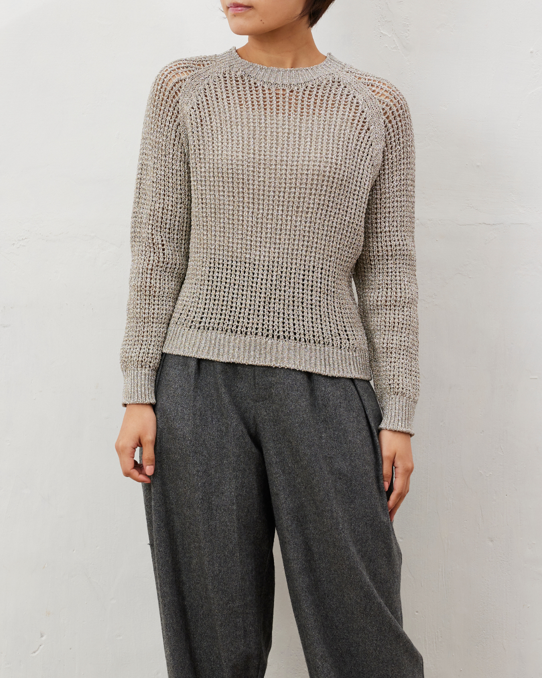 SUWAニットラメリリープルオーバー