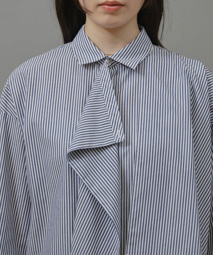 アシンメトリードレープシャツ