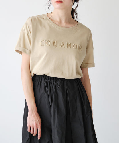 立体ロゴ刺繍Tシャツ