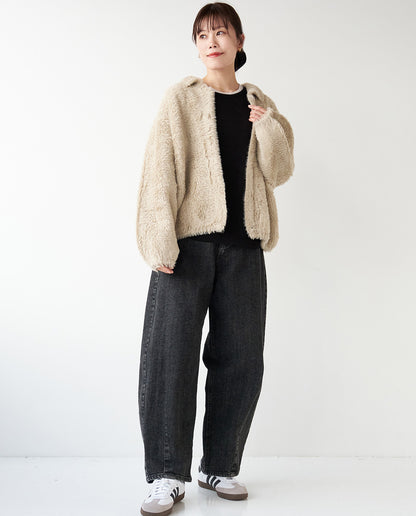 フェザーニットジャケット