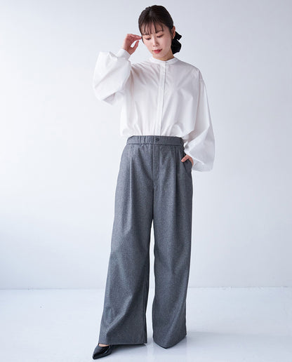 ウールライクワイドパンツ