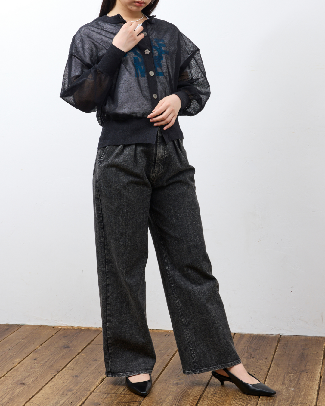 【KAIHARA】フロントタックバギーデニム