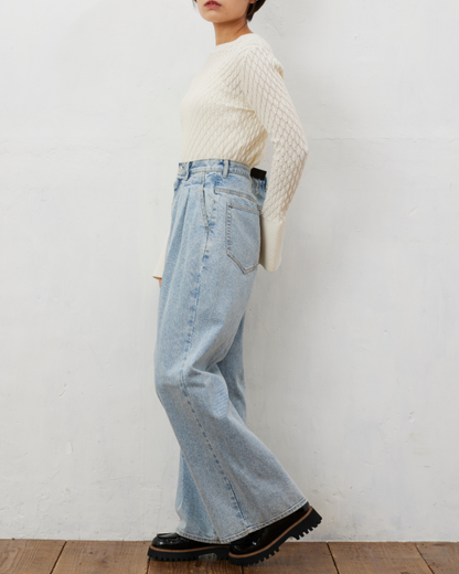 【KAIHARA】フロントタックバギーデニム