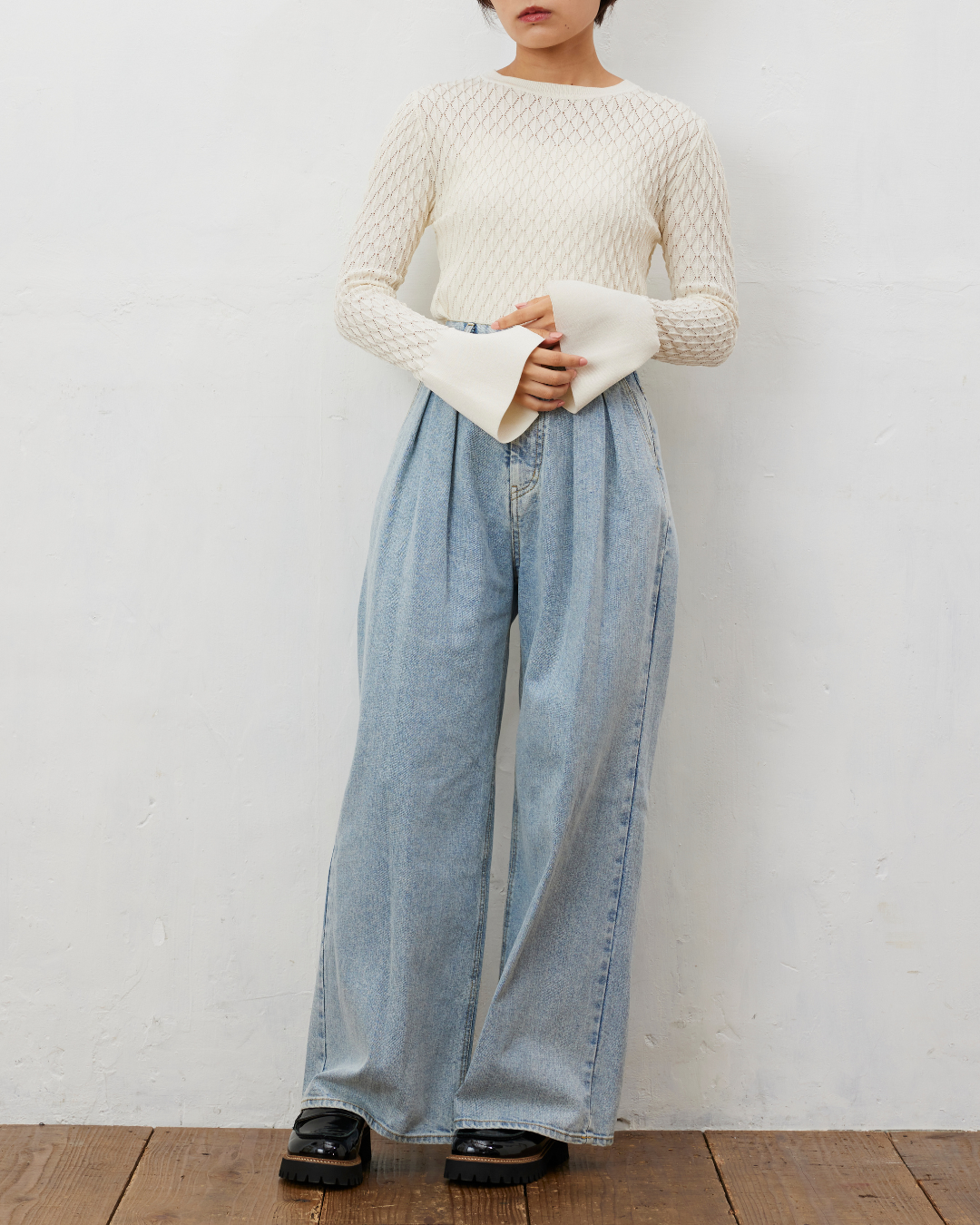 【KAIHARA】フロントタックバギーデニム