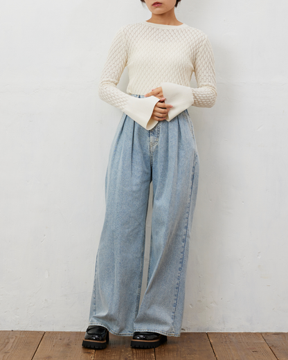 【KAIHARA】フロントタックバギーデニム