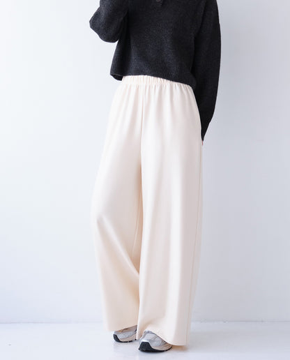両面起毛イージーワイドパンツ