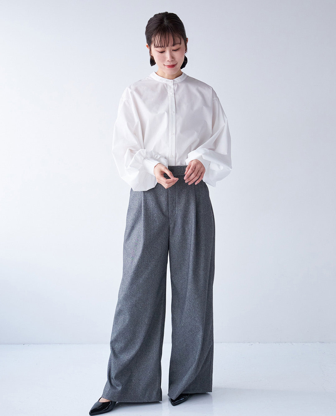 袖リブボリュームブラウス