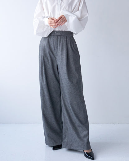 ウールライクワイドパンツ