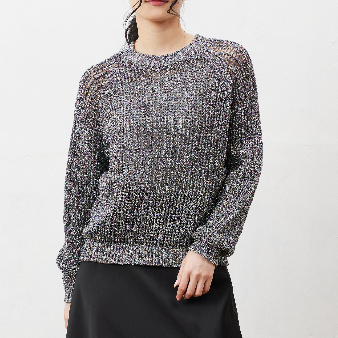 SUWAニットラメリリープルオーバー