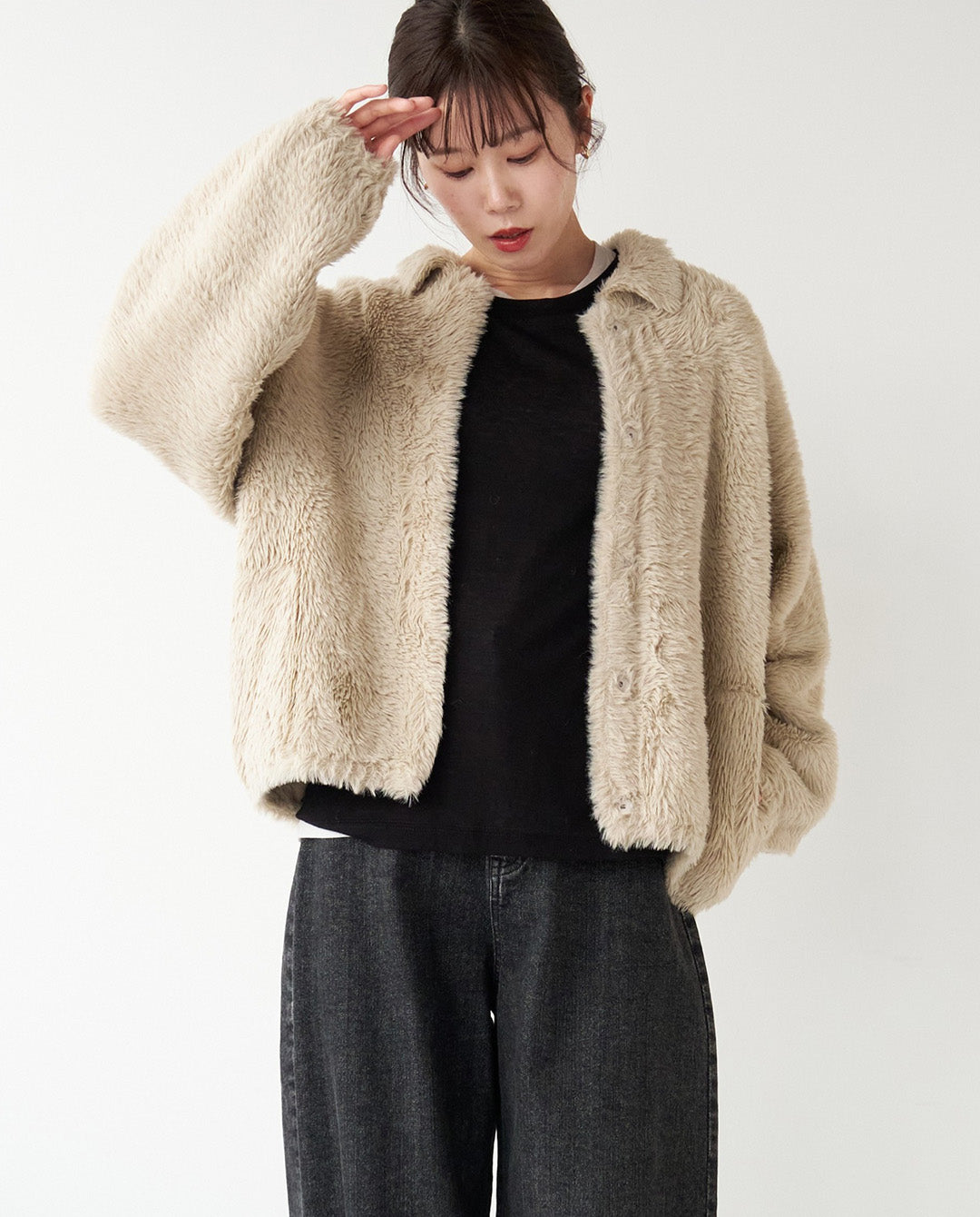 フェザーニットジャケット