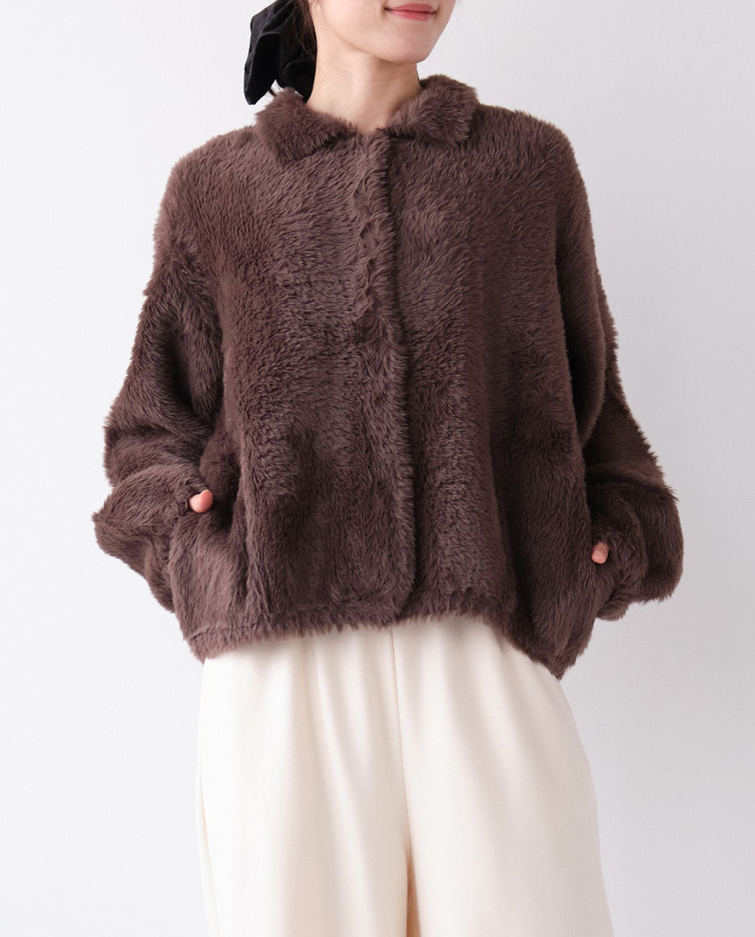 フェザーニットジャケット