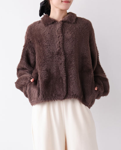 フェザーニットジャケット