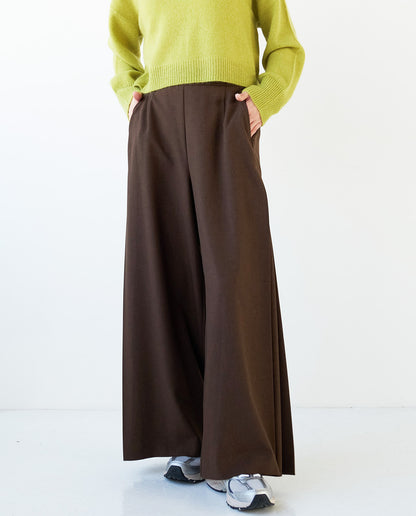 サイドプリーツワイドパンツ