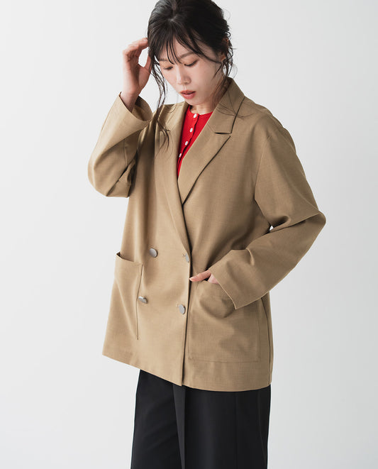 リネンライクダブルジャケット