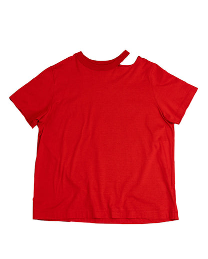 スリットネックTシャツ